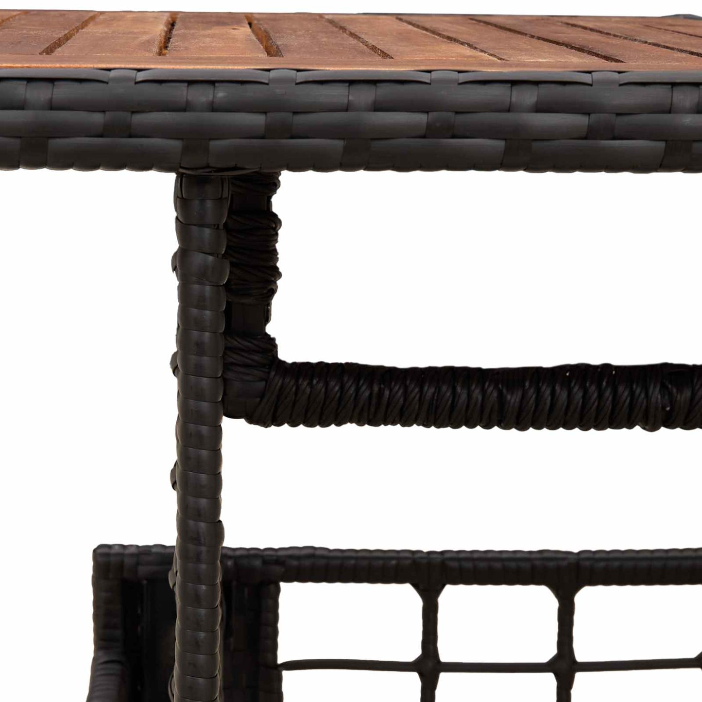 Havemøbel Bord Sort og naturlig 100 x 55 x 37 cm
