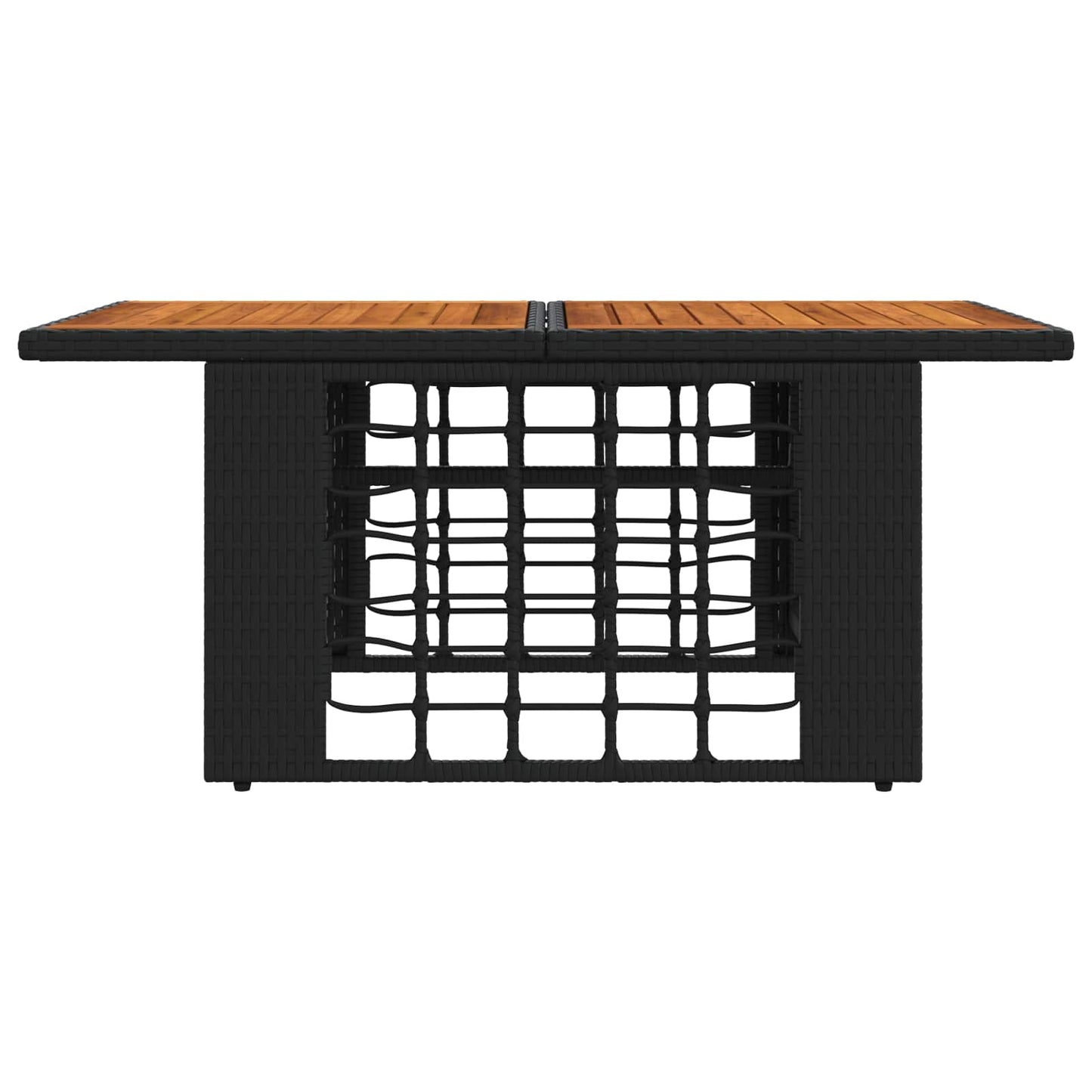 Havemøbel Bord Sort og naturlig 100 x 55 x 37 cm