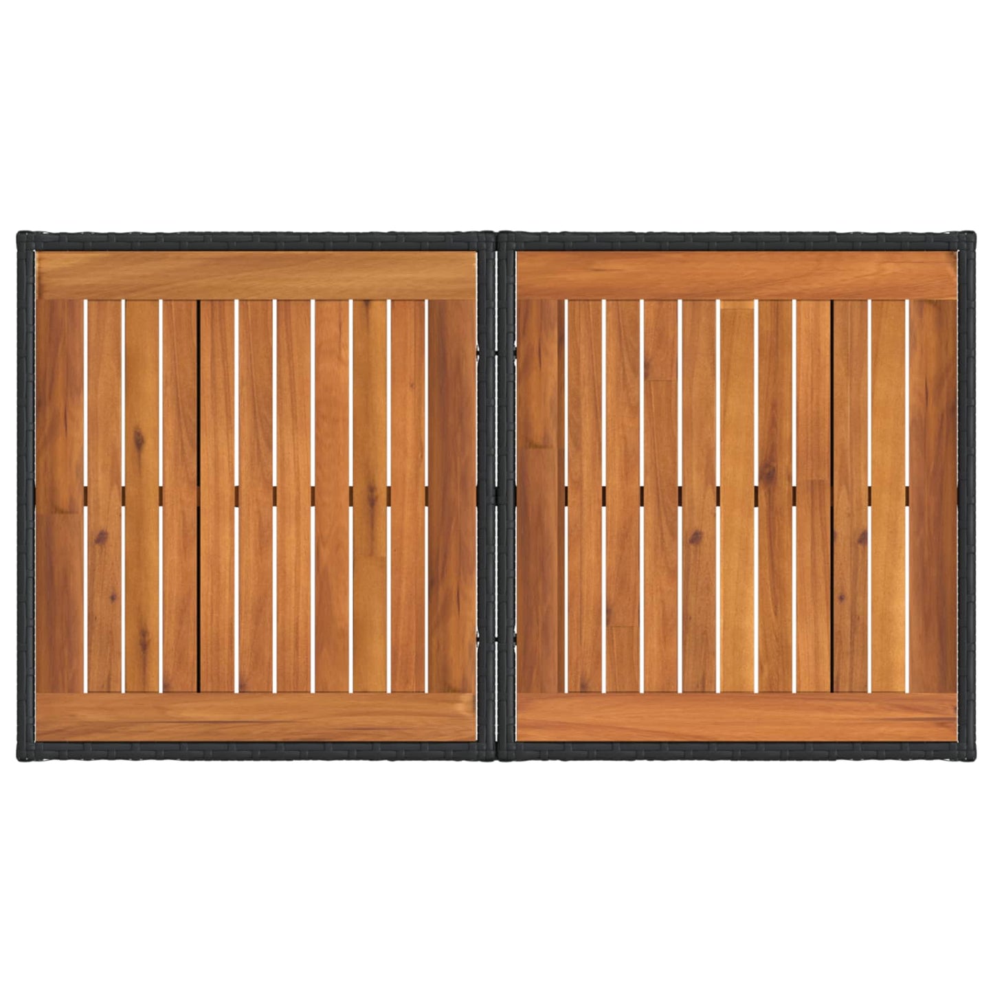 Havemøbel Bord Sort og naturlig 100 x 55 x 37 cm
