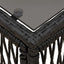 Havemøbel Bord Sort 55 x 55 x 37 cm PE Rattan og Glas