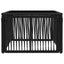 Havemøbel Bord Sort 55 x 55 x 37 cm PE Rattan og Glas