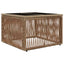 Havemøbel Bord Beige og sort 55 x 55 x 37 cm PE Rattan og Glas