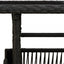 Havemøbel Bord Sort 100 x 55 x 37 cm PE Rattan og Glas