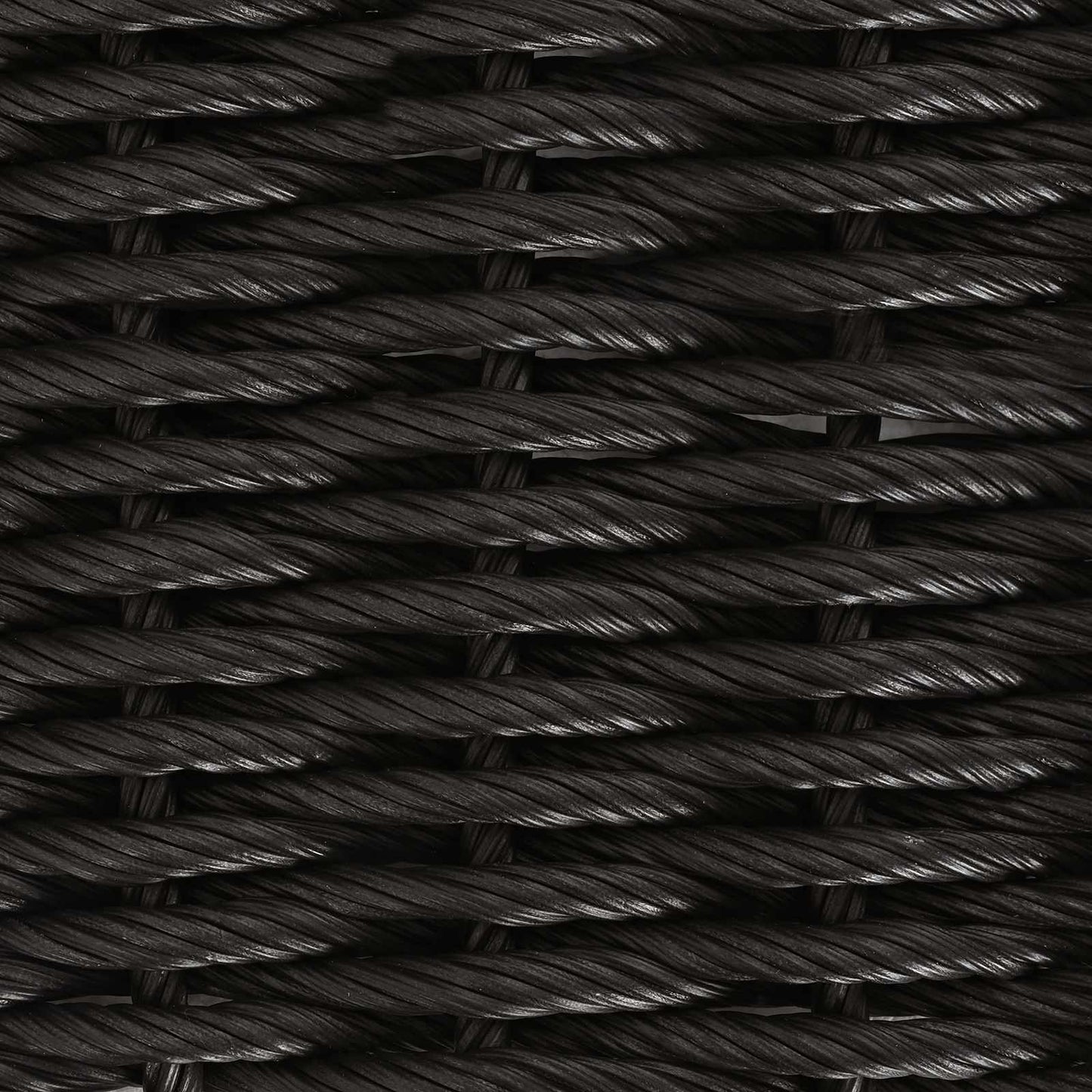 Havemøbel Bord Sort 100 x 55 x 37 cm PE Rattan og Glas