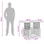 Havemøbel Bord Sort 100 x 55 x 37 cm PE Rattan og Glas