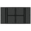 Havemøbel Bord Sort 100 x 55 x 37 cm PE Rattan og Glas