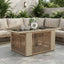 Havemøbel Bord Beige 100 x 55 x 37 cm PE Rattan og Glas