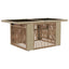 Havemøbel Bord Beige 100 x 55 x 37 cm PE Rattan og Glas