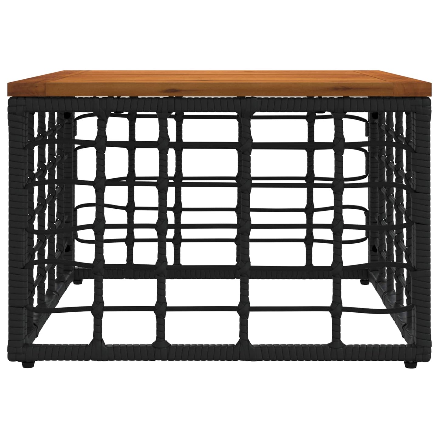 Havemøbel Bord Sort og naturlig 55 x 55 x 37 cm