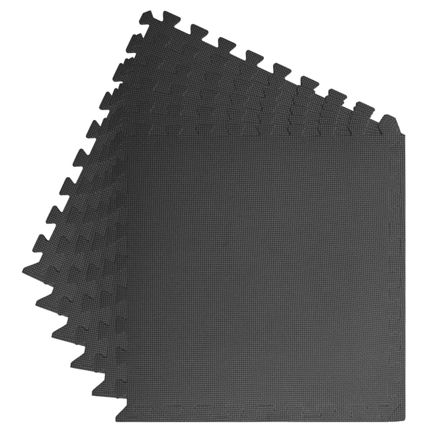 Poolbundmåtte 6 pcs Sort 2,16 ㎡ EVA skum