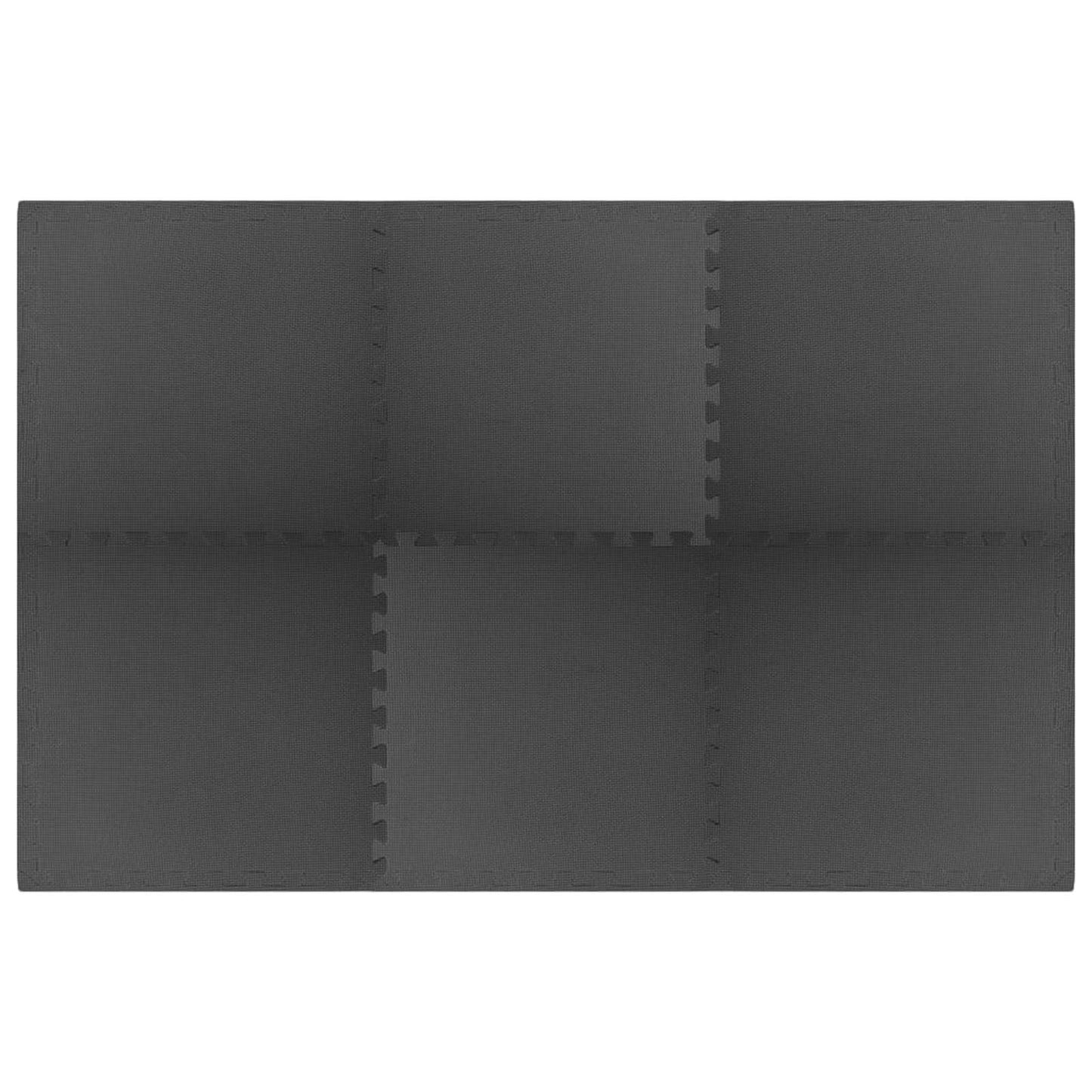 Poolbundmåtte 6 pcs Sort 2,16 ㎡ EVA skum
