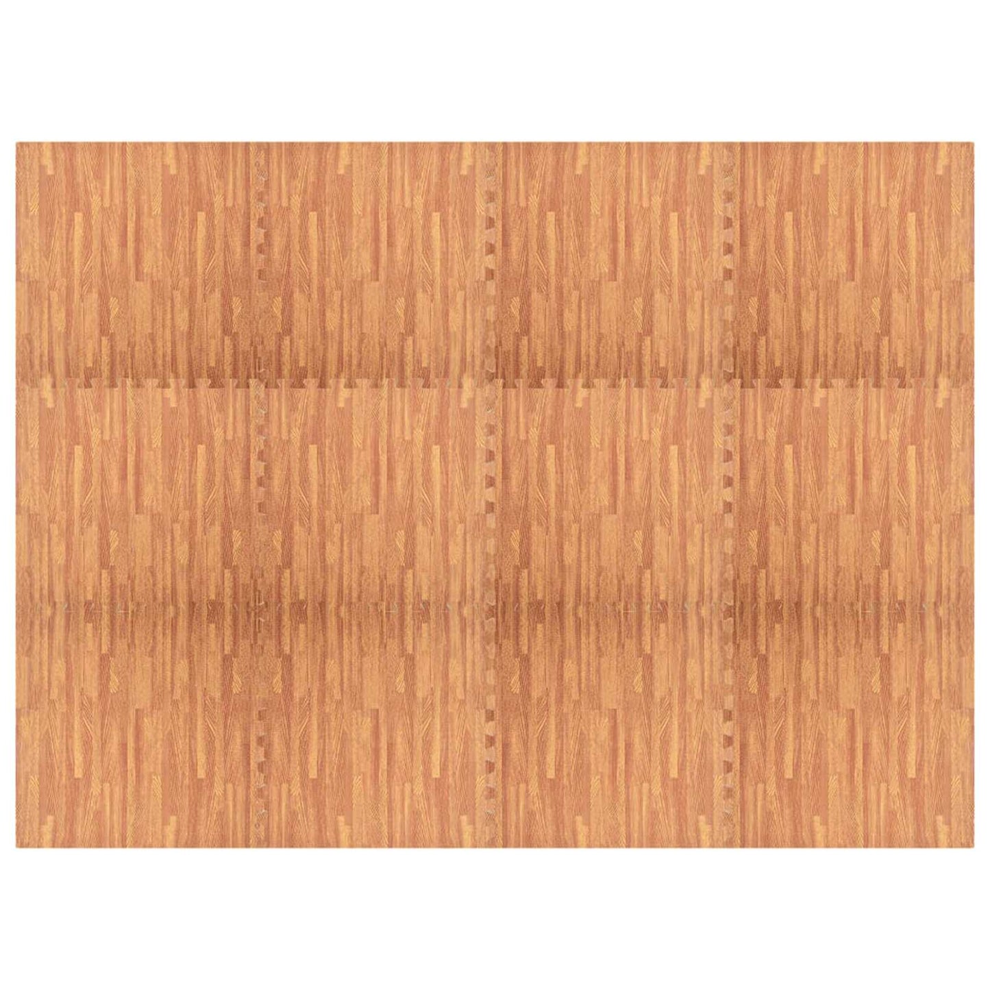 Poolbundmåtte 12 pcs træ 4,32 ㎡ EVA skum
