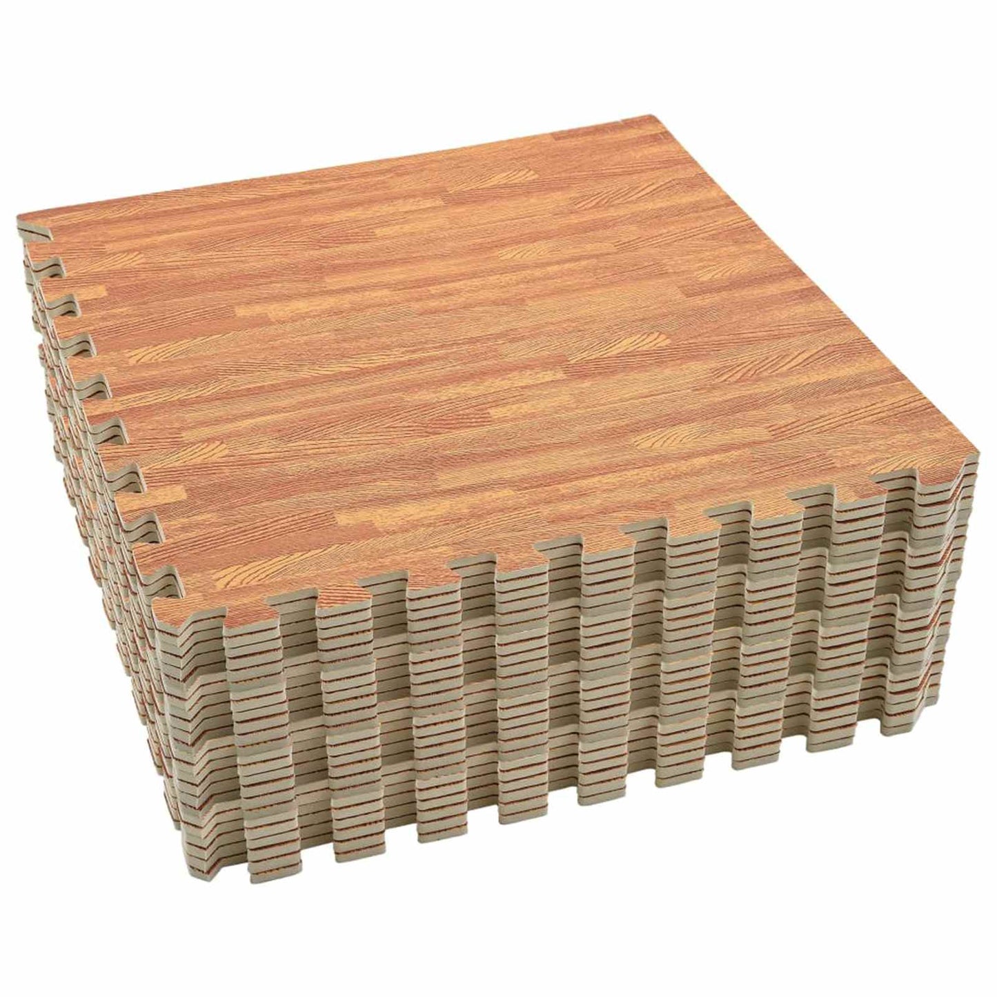 Poolbundmåtte 24 pcs træ 8,64 ㎡ EVA skum