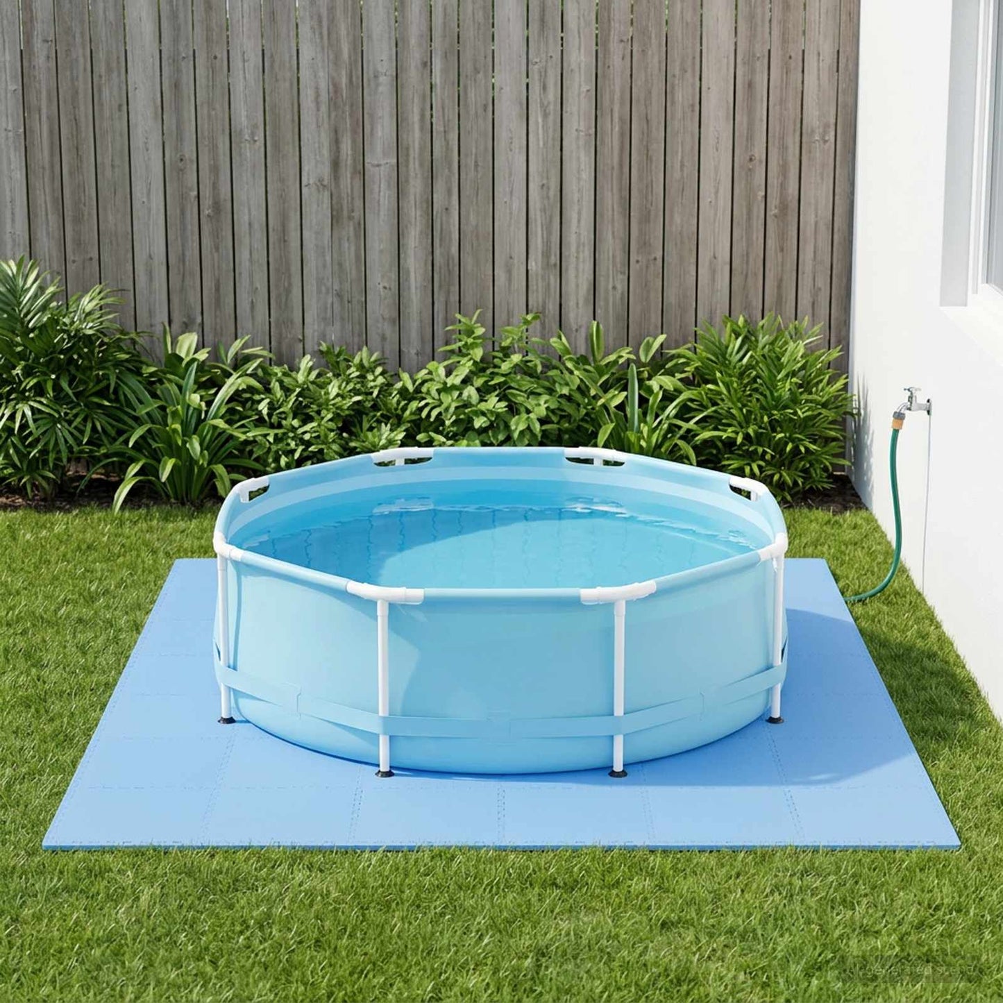 Poolbundmåtte 50 pcs Blå 18 m² EVA skum