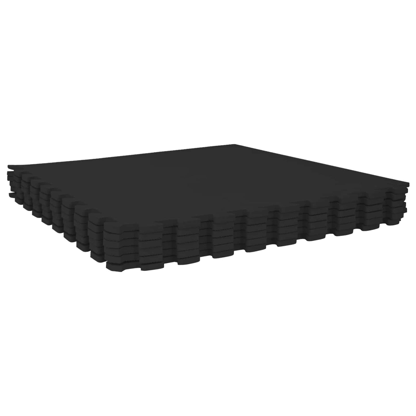 Poolbundmåtte 12 pcs Sort 4,32 m² EVA skum