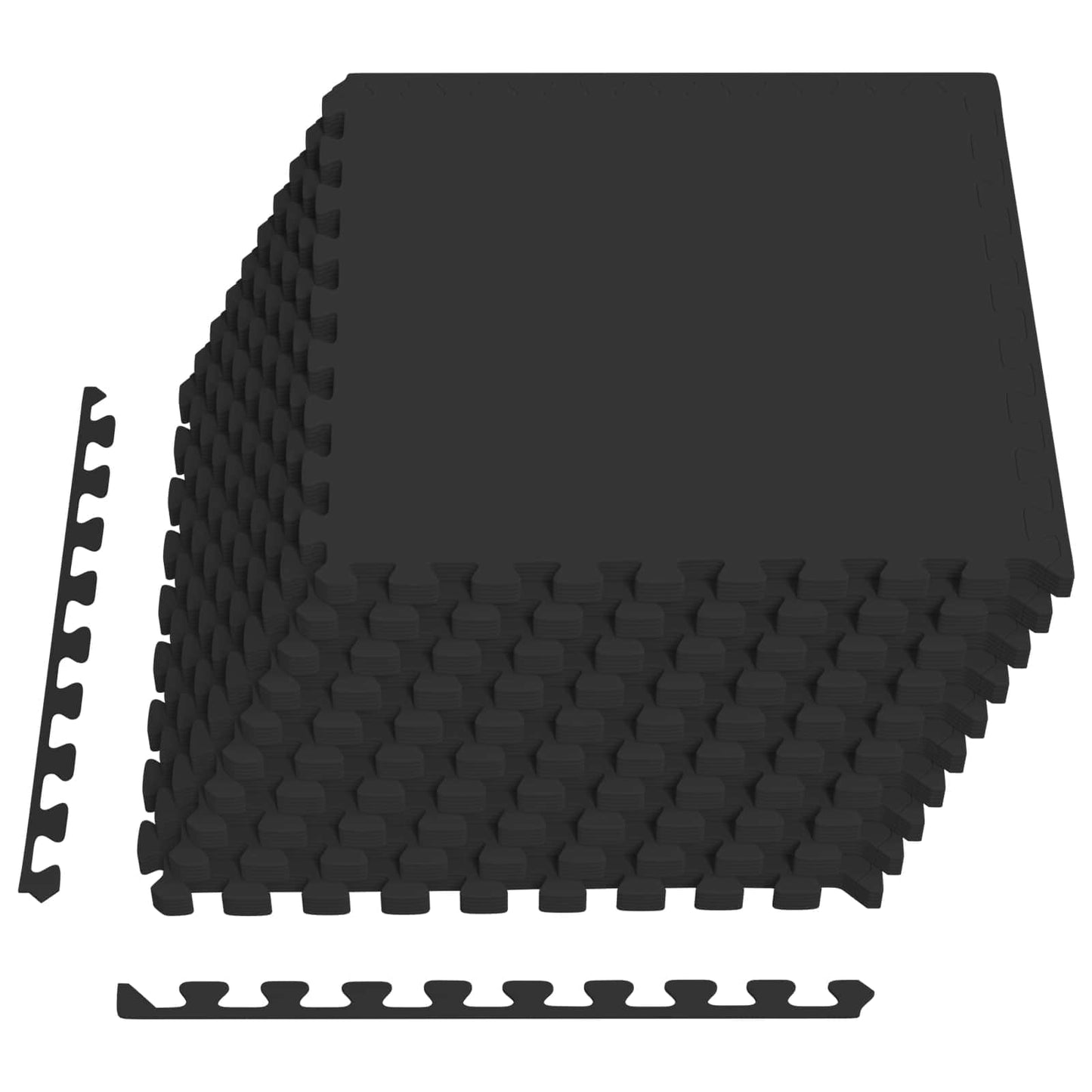 Poolbundmåtte 50 pcs Sort 18 m² EVA skum