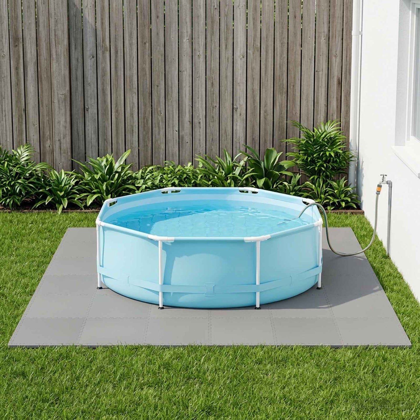 Poolbundmåtte 12 pcs Grå 4,32 m² EVA skum