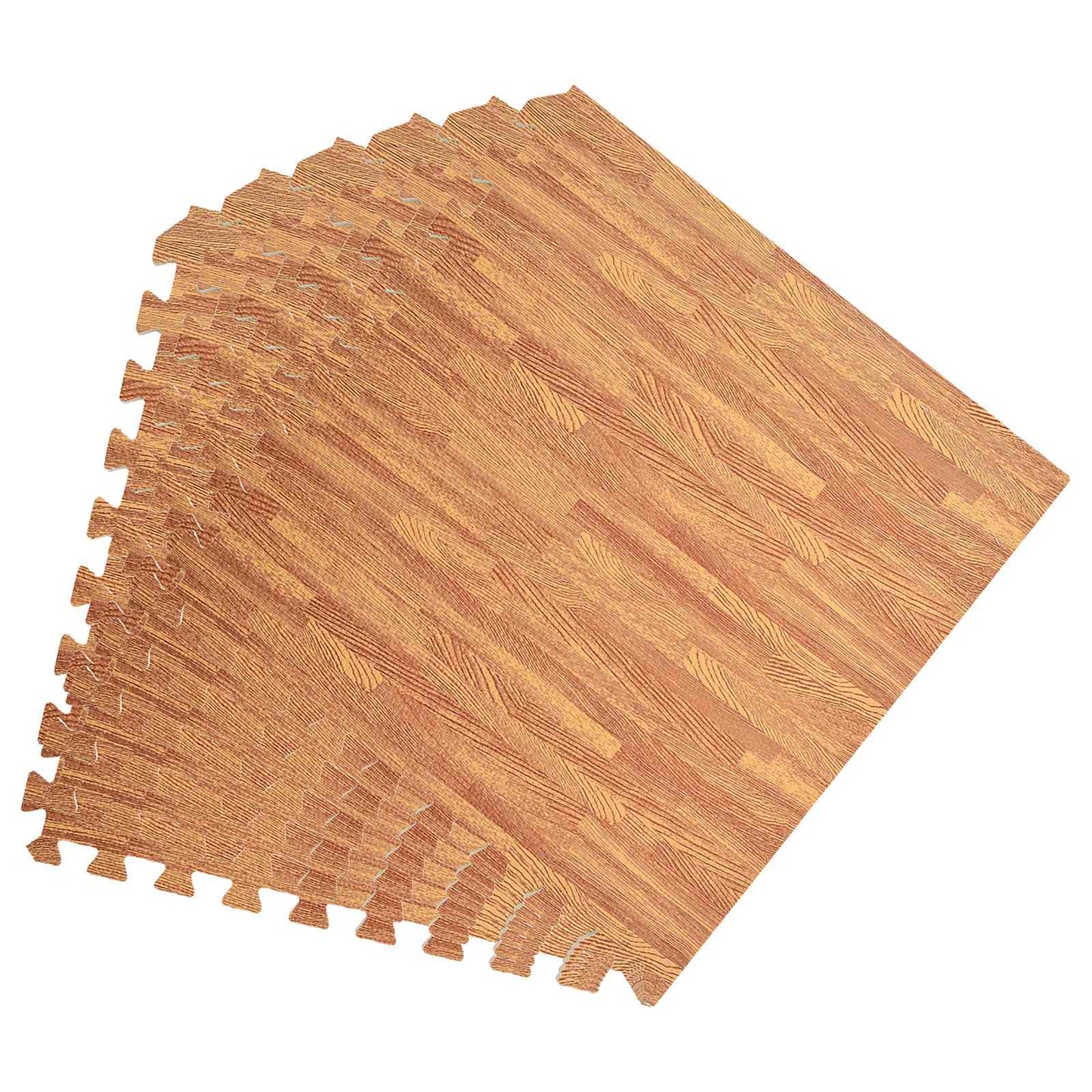 Poolbundmåtte 12 pcs træ 4,32 m² EVA skum
