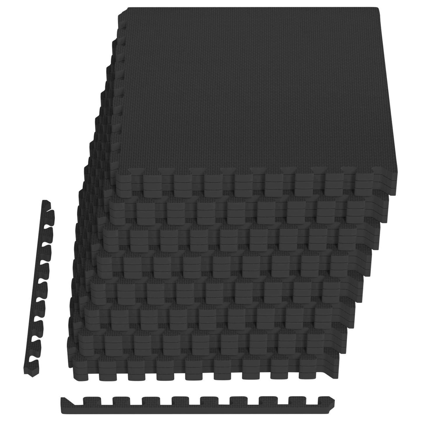 Poolbundmåtte 24 pcs Sort 8,64 m² EVA skum