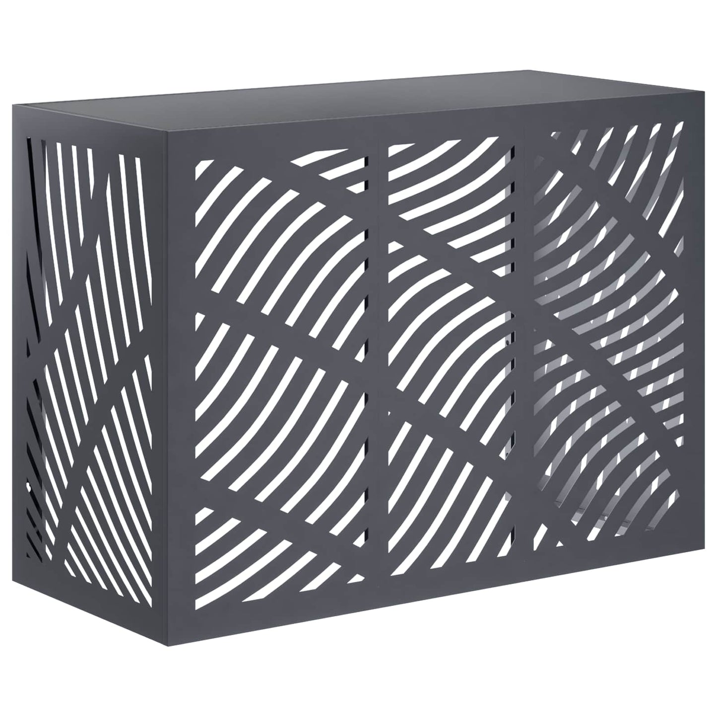Air Conditioner Cover Antracit 110 x 50 x 80 cm Stål