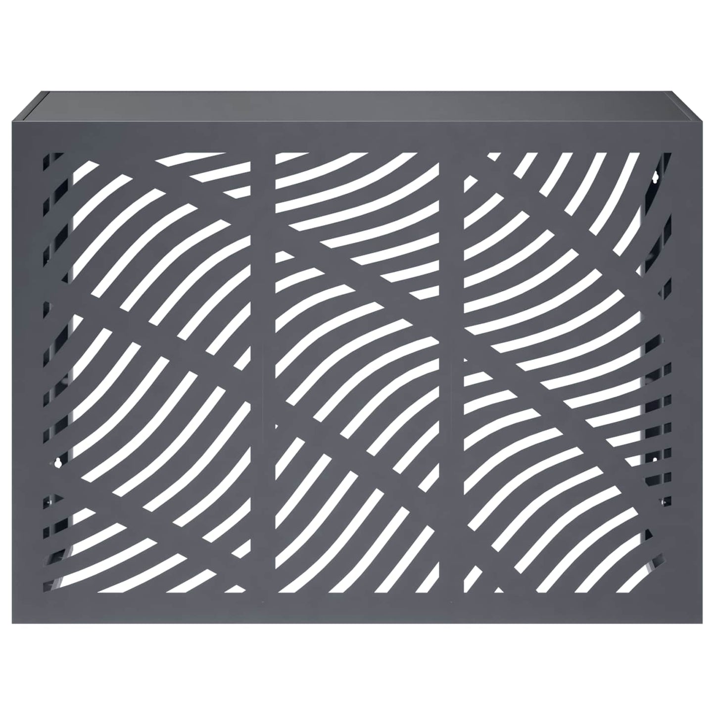 Air Conditioner Cover Antracit 110 x 50 x 80 cm Stål