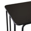 Spisebord 100 x 50 x 75 cm Konstrueret træ Sort Rektangulær