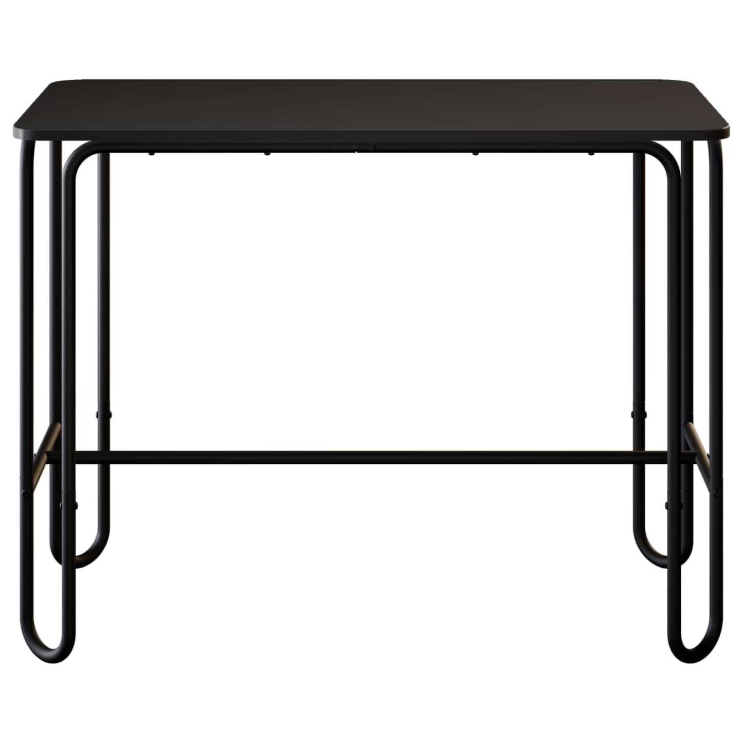 Spisebord 100 x 50 x 75 cm Konstrueret træ Sort Rektangulær