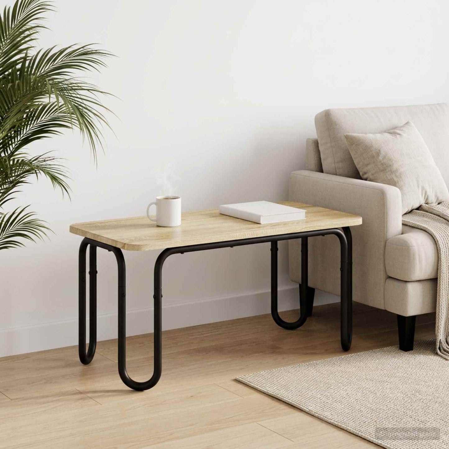 Sofabord Sonoma-eg 100 x 50 x 45 cm Konstrueret træ
