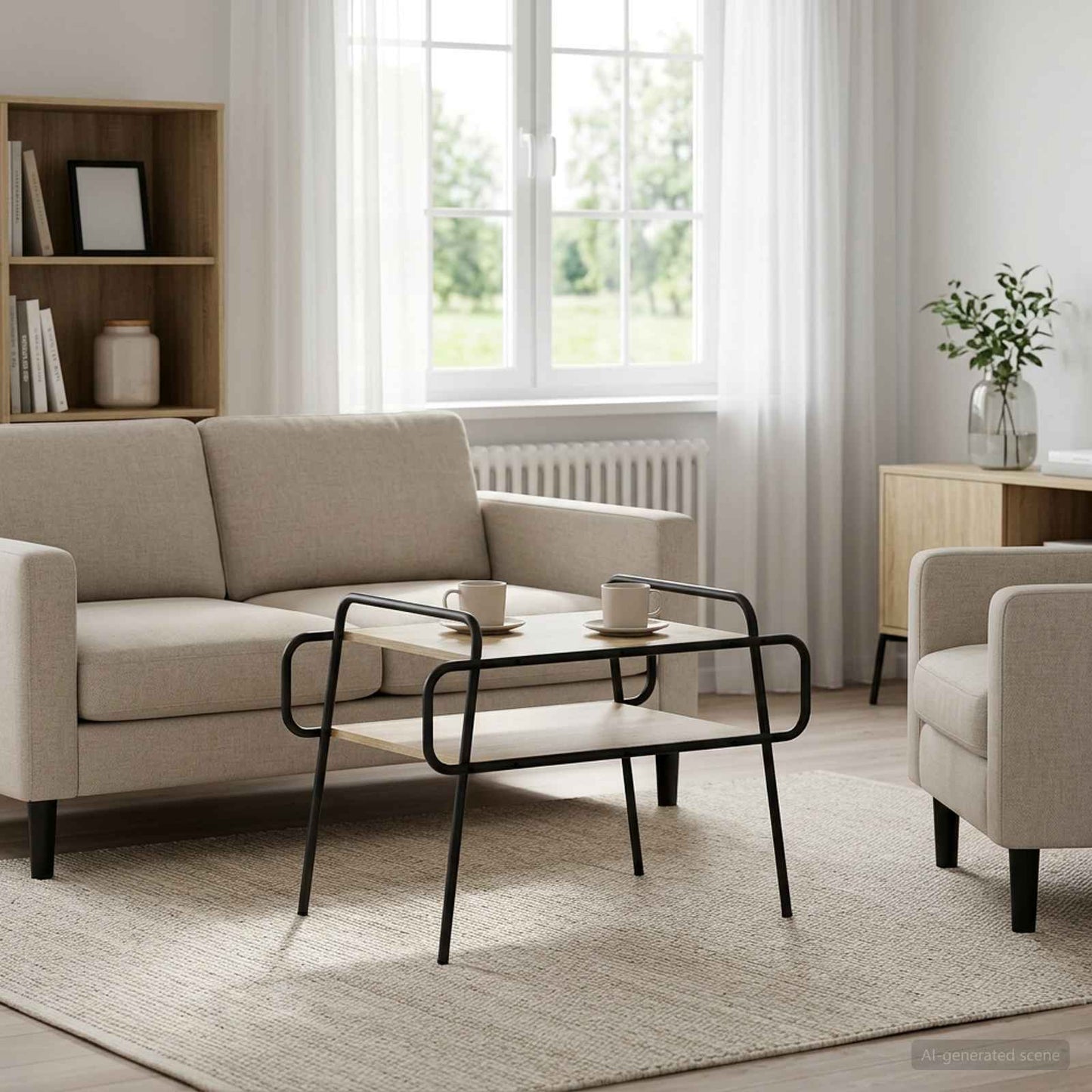 Sofabord Sonoma-eg 70 x 50 x 51 cm Konstrueret træ