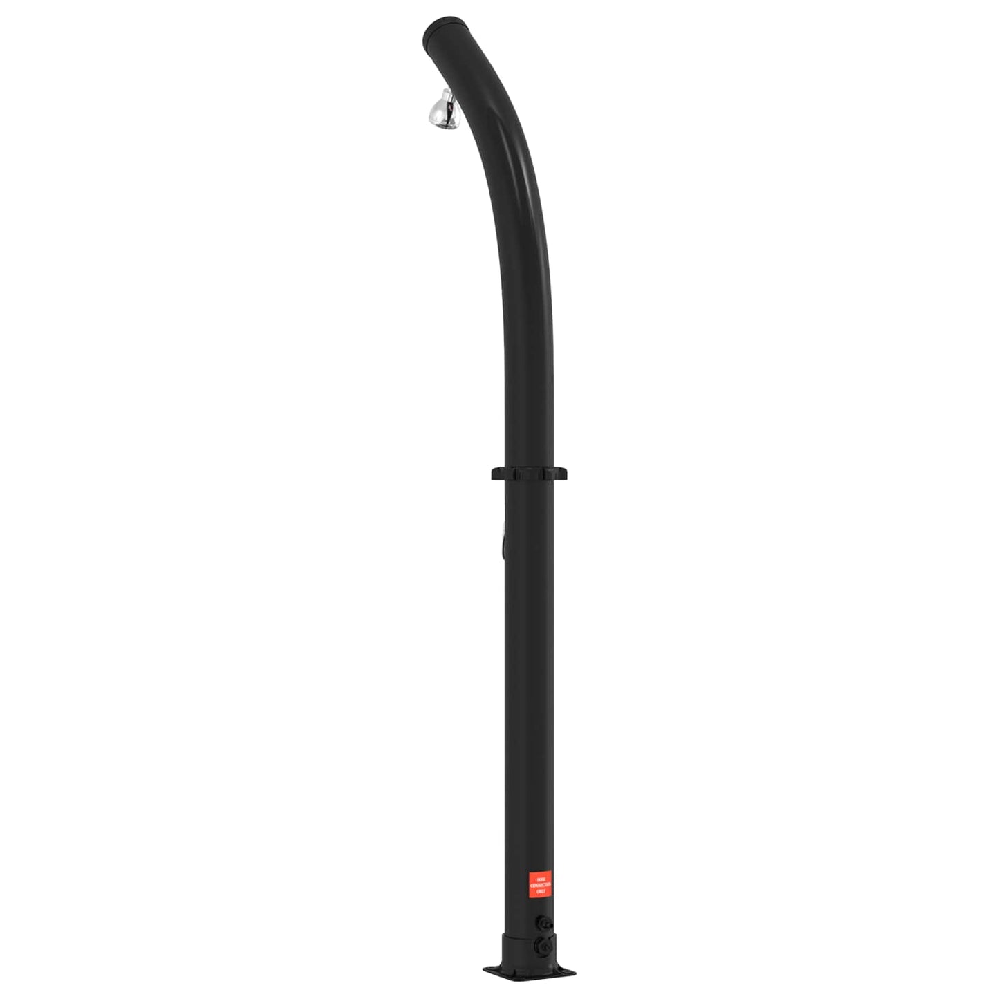 Solbruser med brusehoved PVC, ABS, Zinklegering Sort