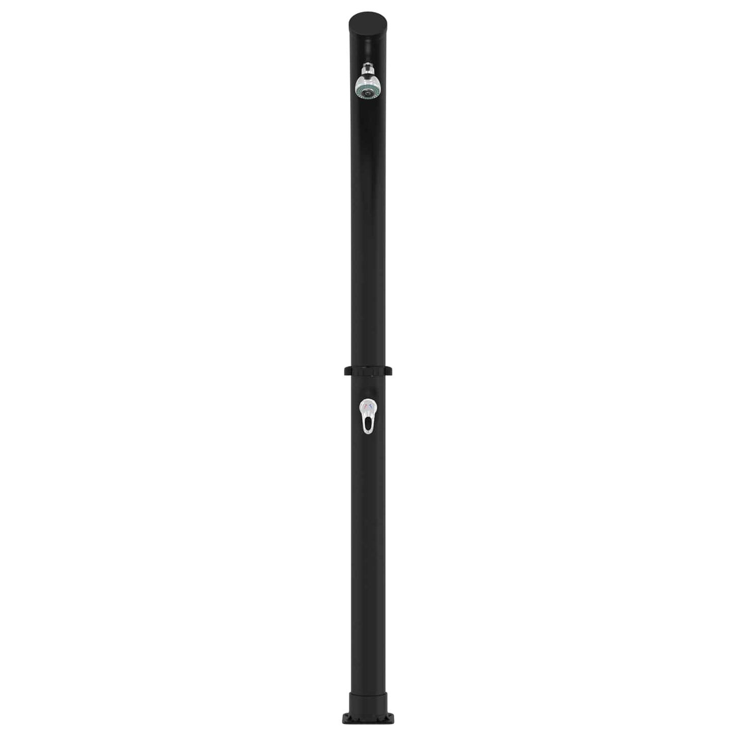 Solbruser med brusehoved PVC, ABS, Zinklegering Sort