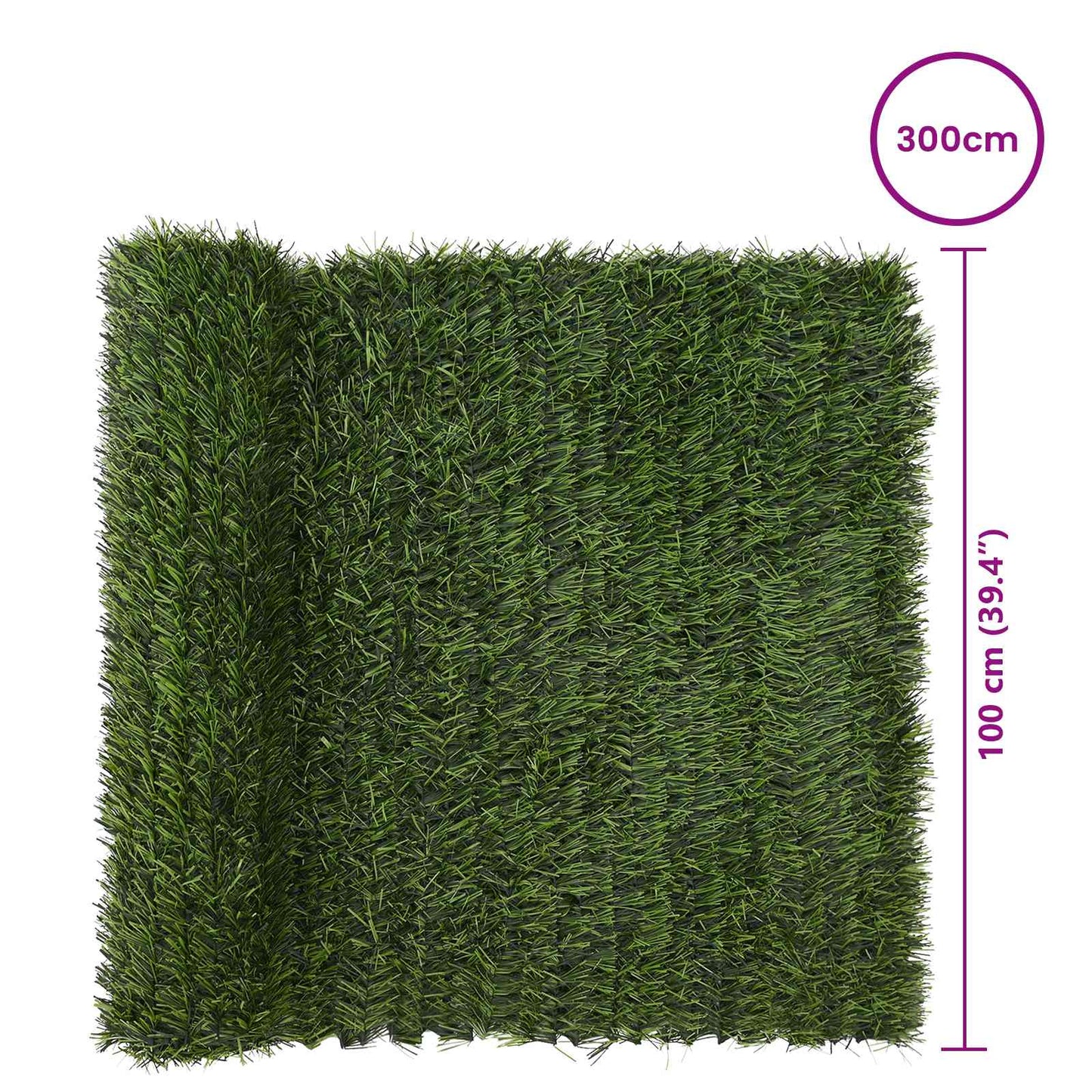 Kunstigt hegn Lys grøn 1 x 3 m PVC og Stål
