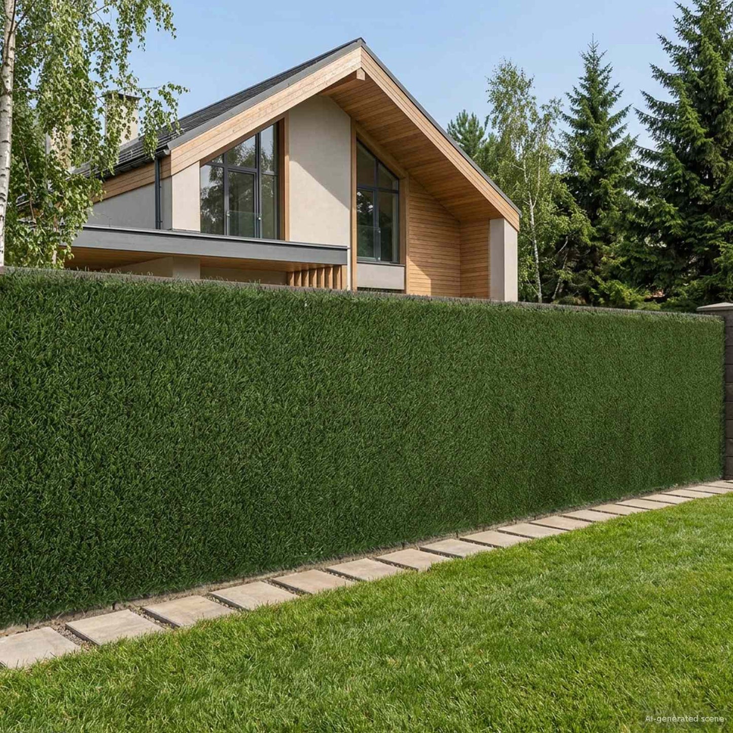 Kunstigt hegn Lys grøn 1 x 10 m PVC og Stål
