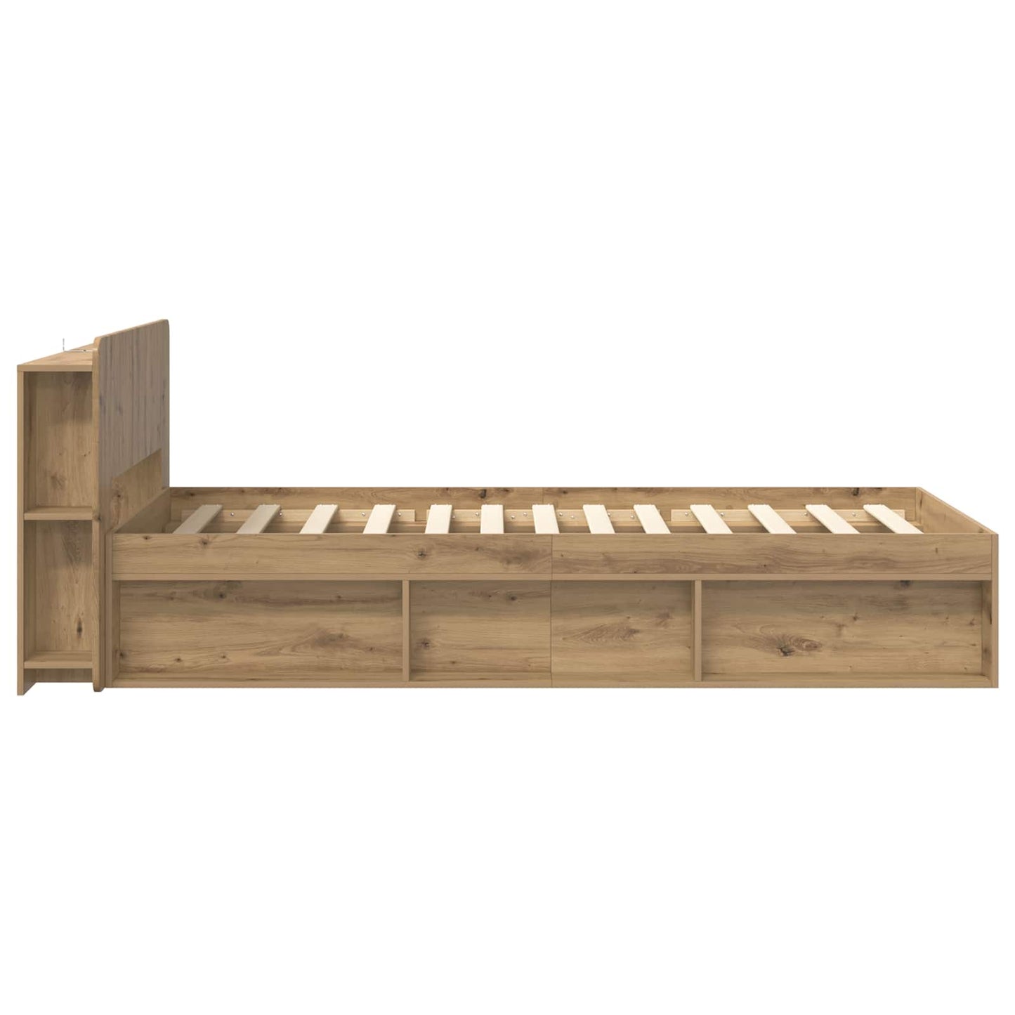 Sengestel med opbevaring Artisan-eg 90 x 190 cm Konstrueret træ