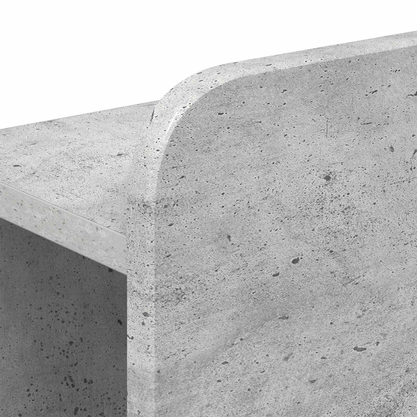Sengestel med opbevaring Betongrå 140 x 190 cm Konstrueret træ
