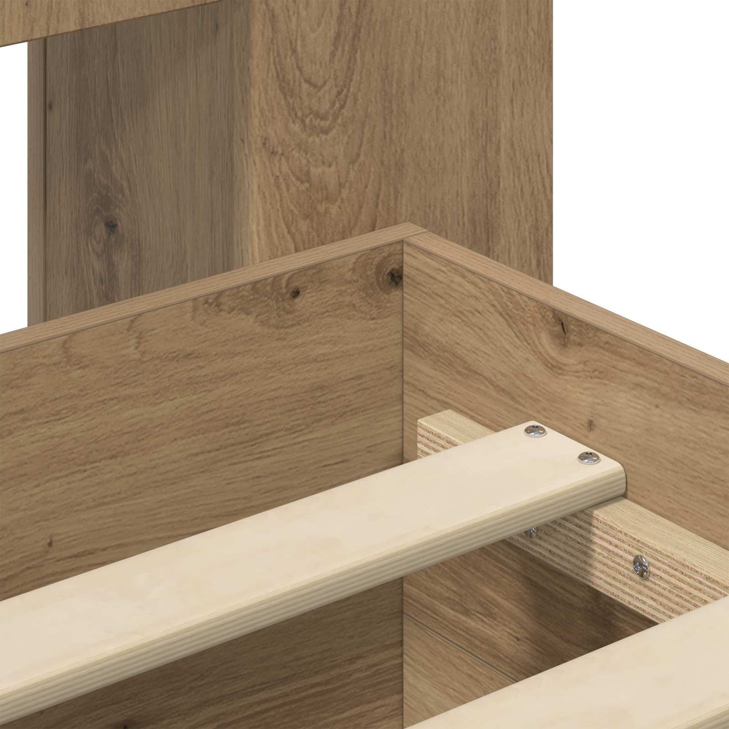 Sengestel med opbevaring Artisan-eg 75 x 190 cm Konstrueret træ