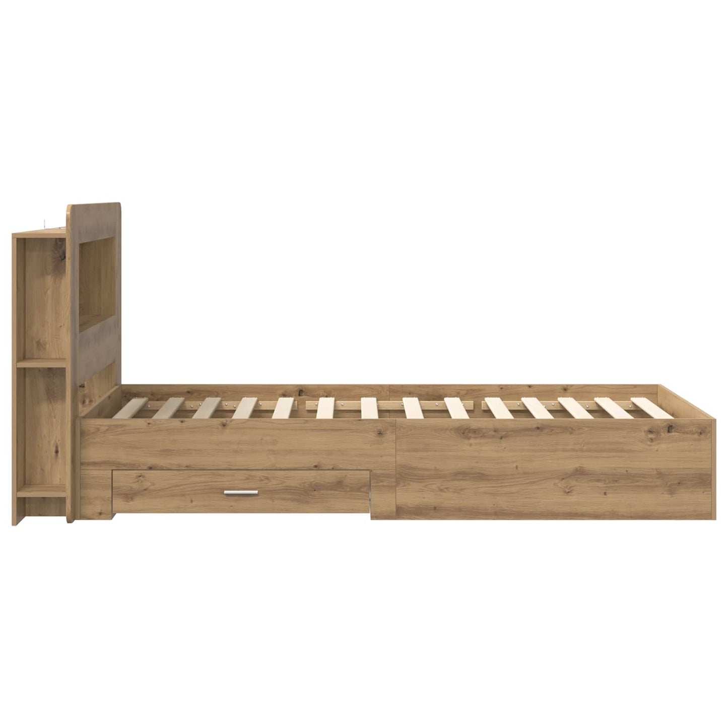 Sengestel med opbevaring med hovedgærde Artisan-eg 100 x 200 cm