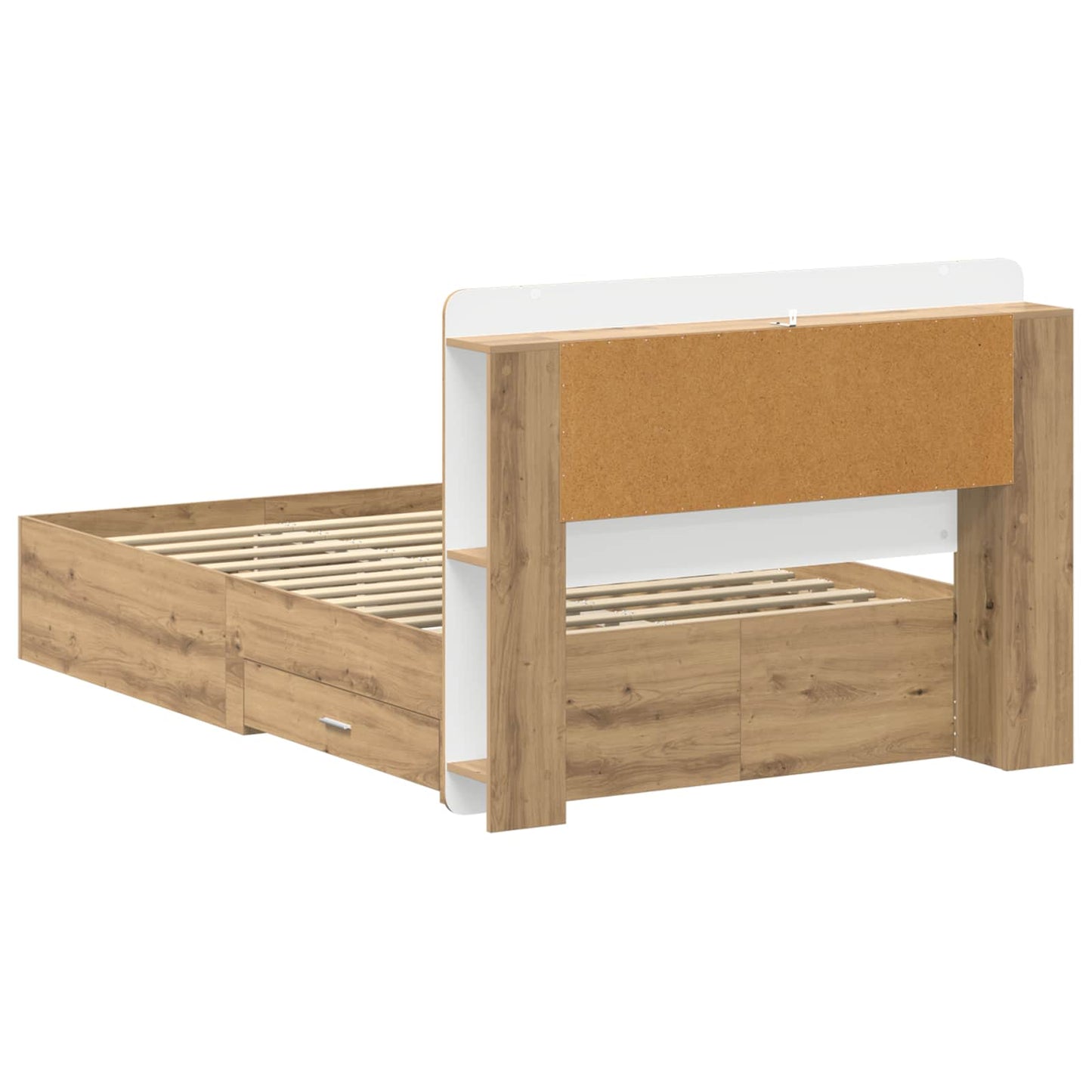 Sengestel med opbevaring med hovedgærde Artisan-eg 120 x 190 cm