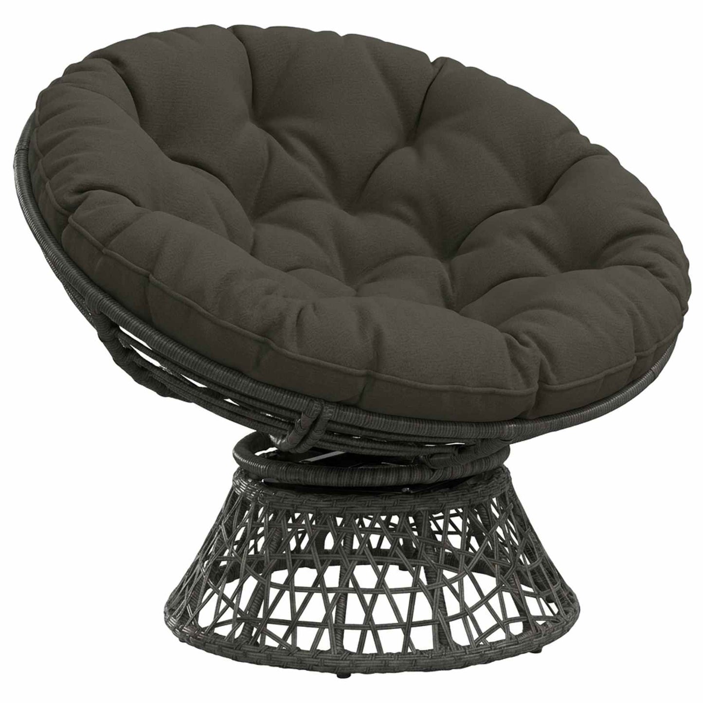 Hængestolspude VIANEN 100% polyester Antracit Ø 80 x 12 cm