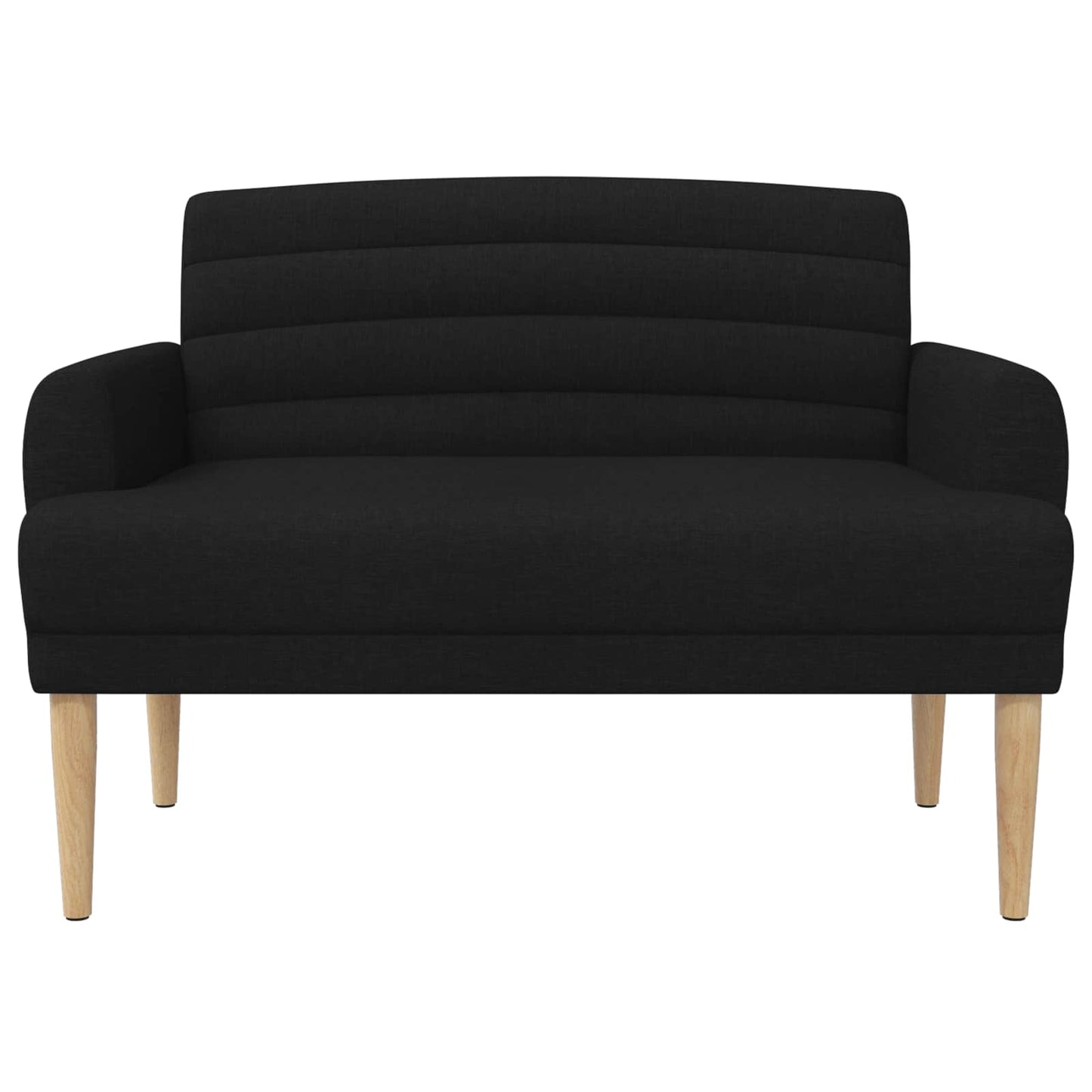 Lænestol med knap tufting Sort 116 x 67 x 80 cm Stof
