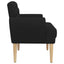 Lænestol med knap tufting Sort 116 x 67 x 80 cm Stof
