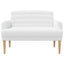Lænestol med knap tufting Hvid 116 x 67 x 80 cm Stof