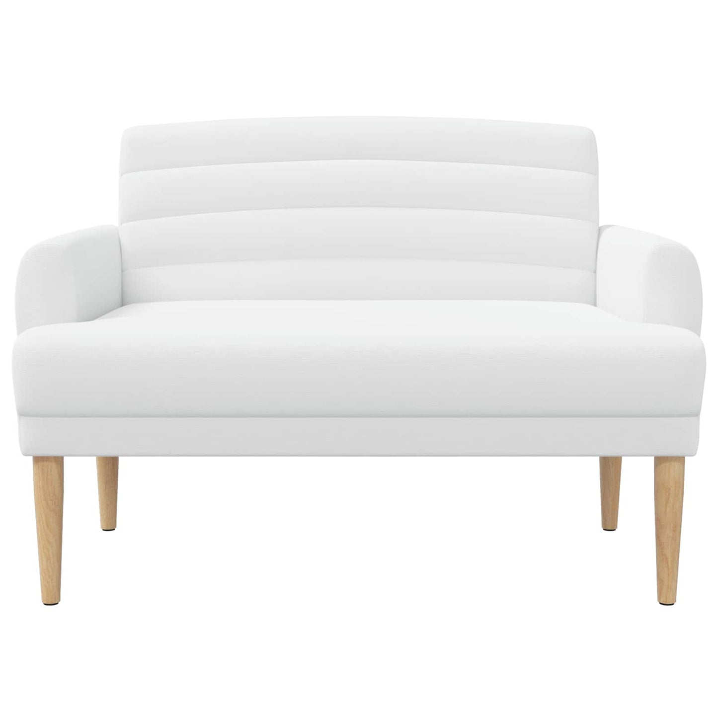Lænestol med knap tufting Hvid 116 x 67 x 80 cm Stof