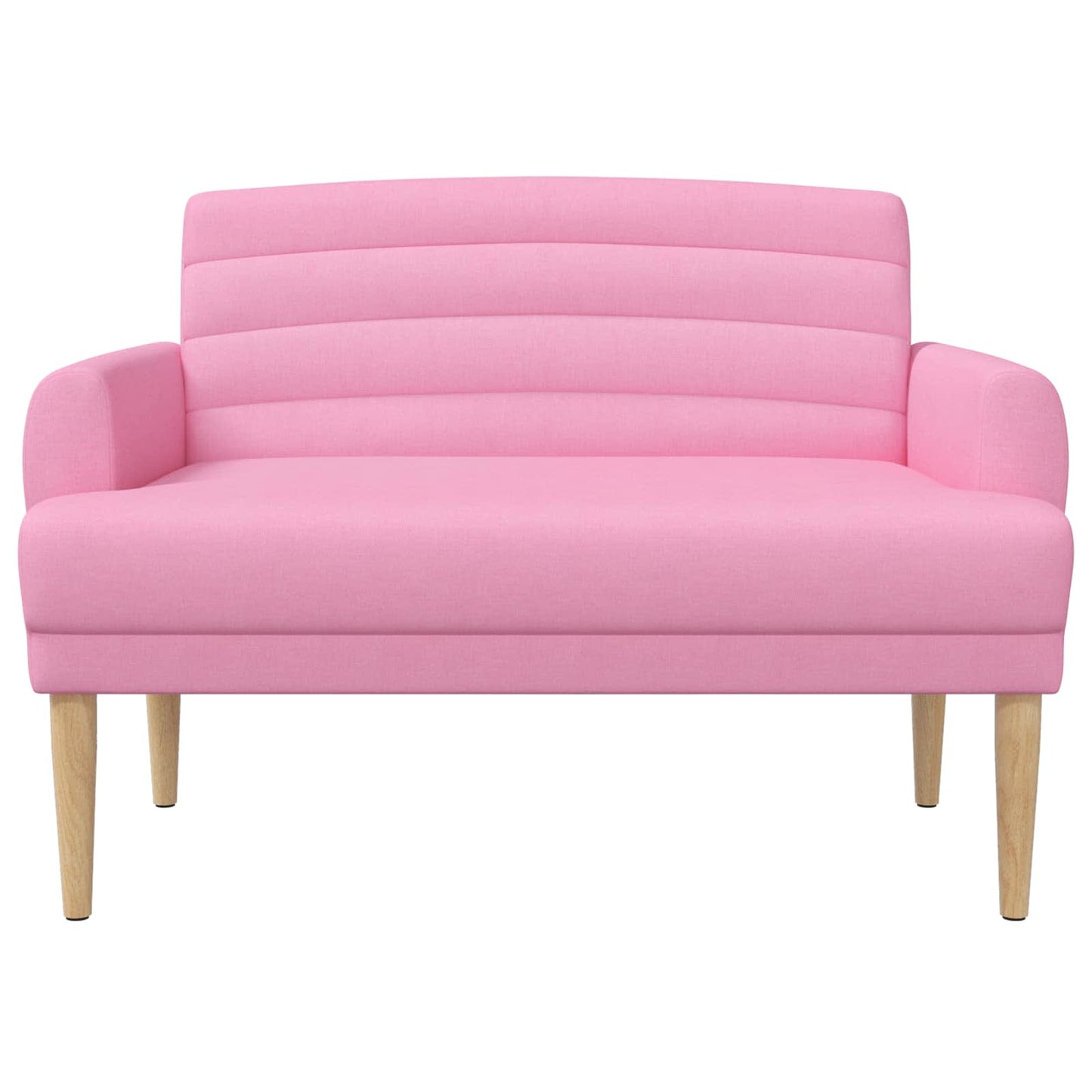 Lænestol med knap tufting Lyserød 116 x 67 x 80 cm Stof