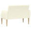 Lænestol med knap tufting Cremefarvet 116 x 67 x 81 cm