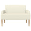 Lænestol med knap tufting Cremefarvet 116 x 67 x 81 cm