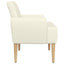 Lænestol med knap tufting Cremefarvet 116 x 67 x 81 cm