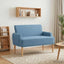 Lænestol med knap tufting Blå 116 x 67 x 81 cm Velourstof