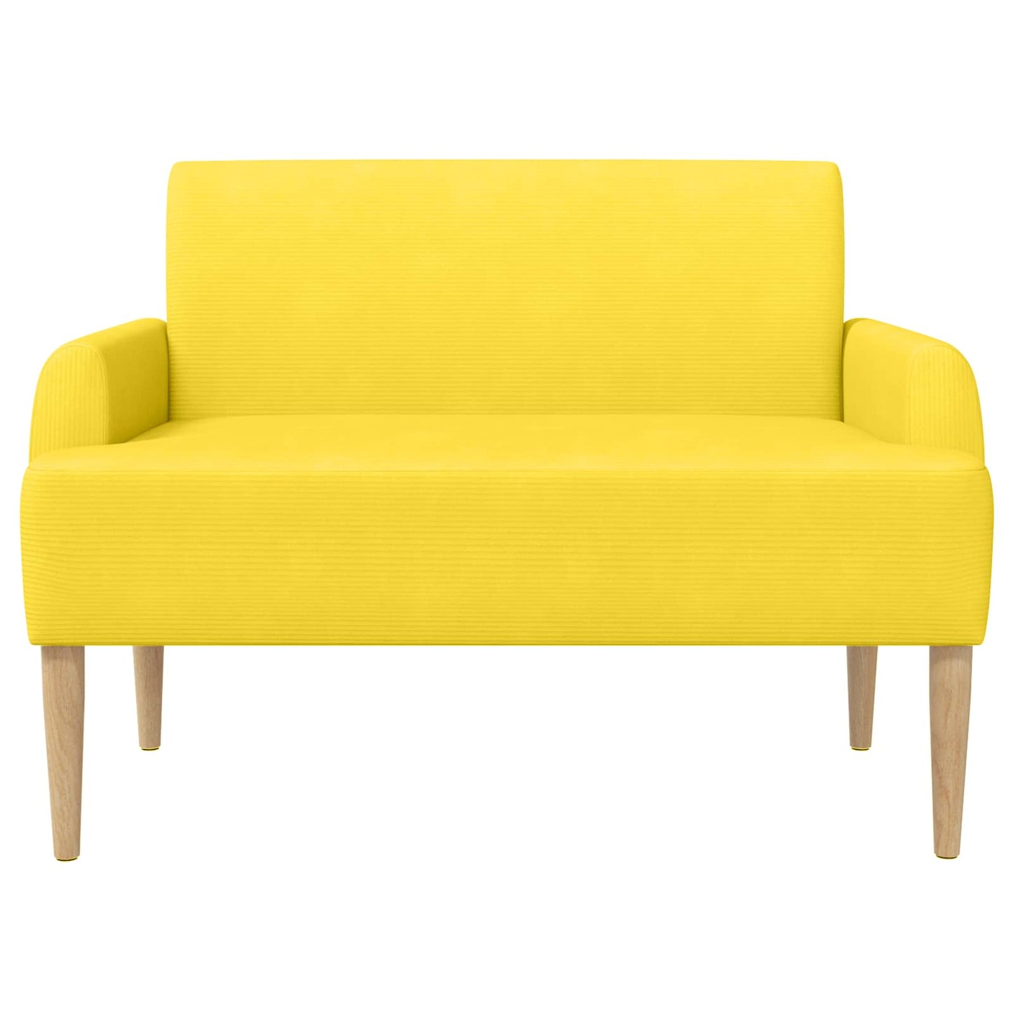 Lænestol med knap tufting Lys Gul 116 x 67 x 81 cm Velourstof