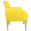 Lænestol med knap tufting Lys Gul 116 x 67 x 81 cm Velourstof